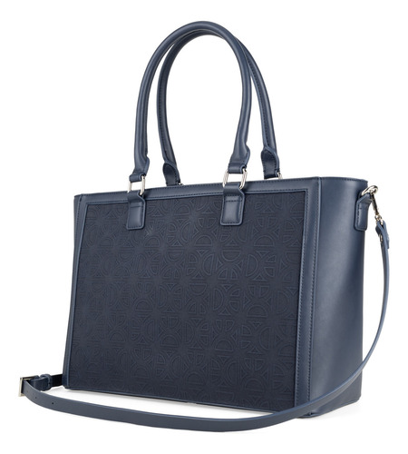 Bolsa Tote Cloe Oreli Grande Color Azul marino