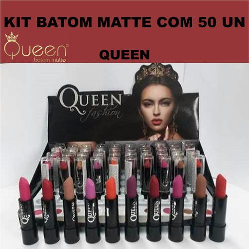 Kit Batom Queen Matte Fosco Com 50 Unidades