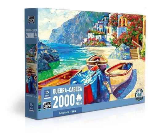 Quebra Cabeça Puzzle Bella Costa Itália 2000pç Game Office