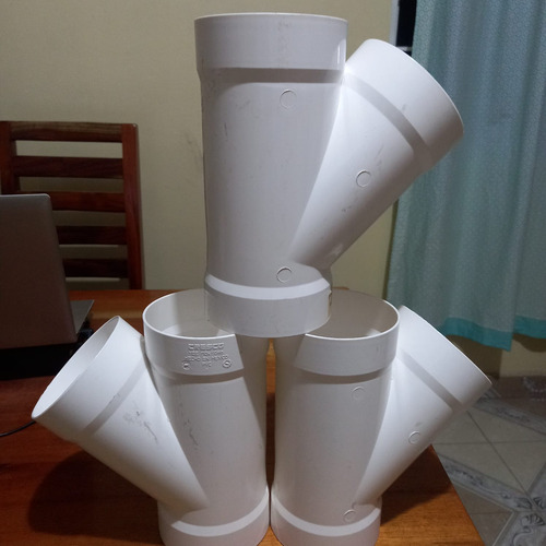 Yee Pvc Sanitario 4 X 4 Cementar, A 45 Grados, 3 Piezas