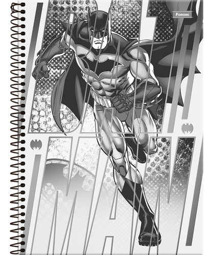 Caderno Batman 1 Matéria Universitário Espiral Foroni Capa 4