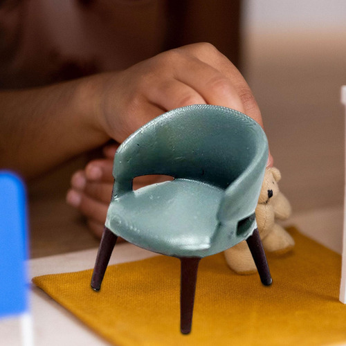 Q 3 Sillón En Miniatura A Escala 1/64 Increíblemente Gris