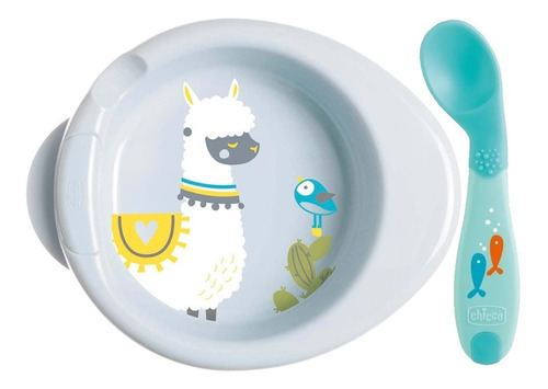 Plato Termico Bebe Chicco Warmy Plate + Primera Cuchara 