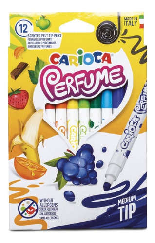 Plumones Perfume 12 Colores Carioca