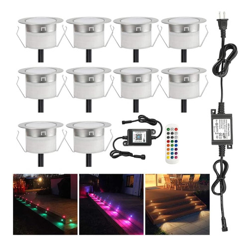 Kit De Luces Led De Cubierta, 10 Unidades De 1.77 Pulgadas,