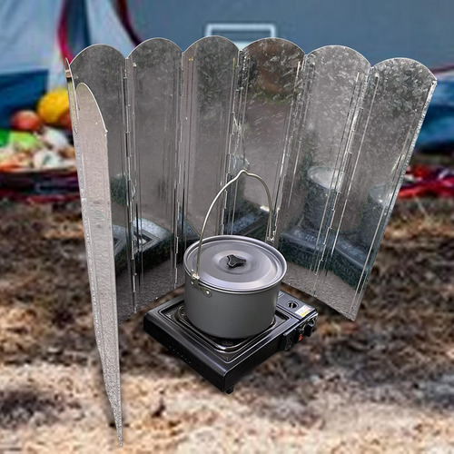 Parabrisas Plegable Para Estufa De Camping, Ideal 120cmx30cm