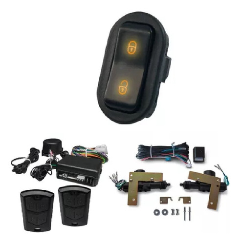 Kit Trava Eletrica + Alarme Uno Mille 2 Portas