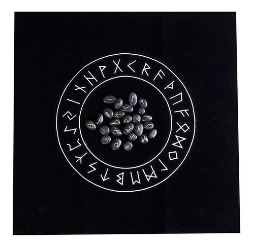 Imagen 2 de 5 de Runas Vikingas + Bolsa Y Paño: Pack