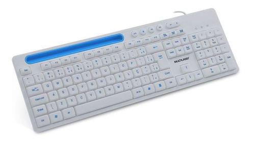 Teclado Usb Blanco Con Apoyo Para Celular Multilaser Tc263