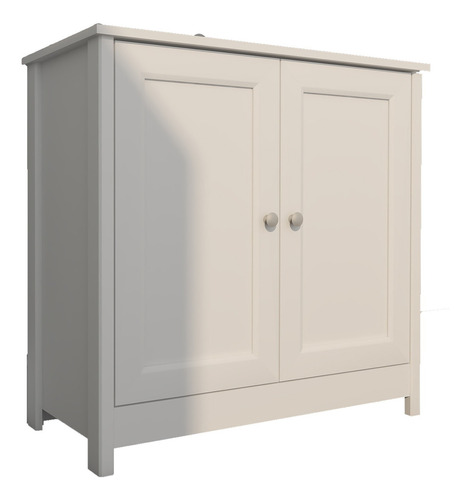 Mueble Bife Moderno 80cm En Mdp 2 Puertas Blanco