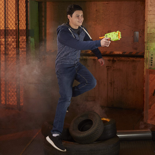 Toy Nerf Zombie Strike Quadrot Blaster Con 4 Dardos De Más D