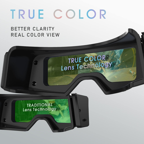 Yeswelder True Color Auto Darking Gafles De Soldadura, Rango