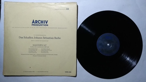 Johann Sebastian Bach Lp Aleman Archiv 1953 De Coleccion (Usado)