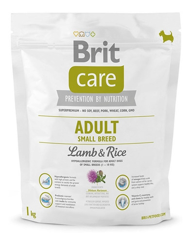 Alimento Brit Brit Care Adult para perro adulto de raza mini y pequeña sabor cordero y arroz en bolsa de 1kg