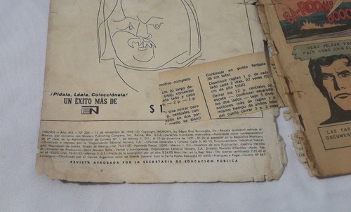 Historieta Comic Antiguo * Tarzan * N° 230 Deteriorad Novar