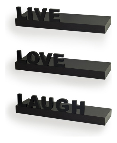 Danya B Estanteria Pared Live Love Laugh Decorativo  3