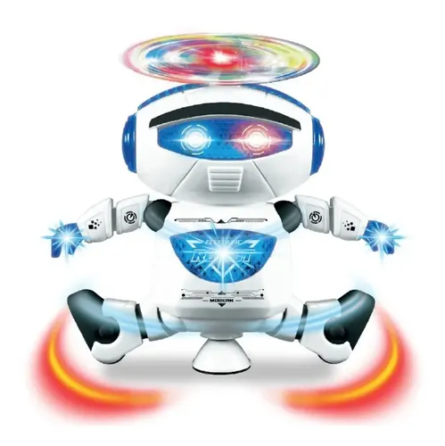Silverlit Robot Bailarín De 18,5 Cm – Articulado, Con Luces Y Sonidos, Modo DJ, Pilas 3xAA, Para Niños De 3+ Años