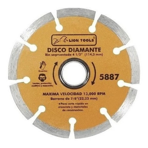 Disco Diamante Rin Segmentado 4 1/2 114.3 Mm