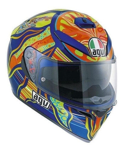 Capacete para moto  integral AGV  K3 SV 210301A  multicolor five continents tamanho XXL 