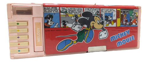 Cartuchera Mecánica Retro Mickey Mouse Abre Tapas Botones