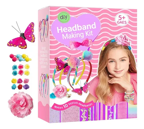 OZXVXZO Kit DIY Para Diademas De Unicornio – Set De Manualidades Con 6 Diademas Y 37 Accesorios, Sin Pegamento, Regalo Para Niñas