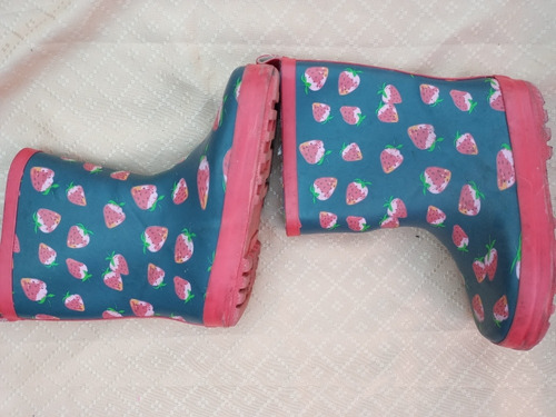 Botas Agua Talla 31 Con Frutillas