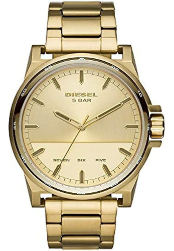 Reloj Diesel D-48 Tres Manecillas Dorado Talla Única