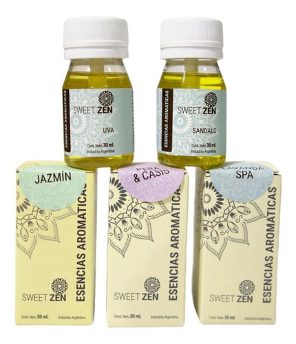 Esencias Aromáticas Sweet Zen 30 Ml - Pack X 6 Frag.