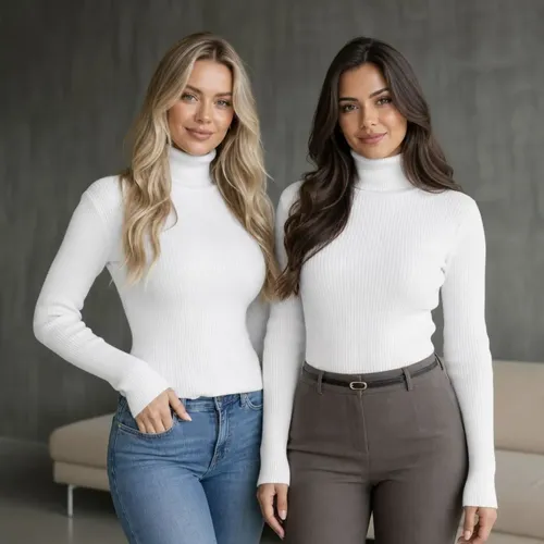 👕 Kit 2 Blusa Cacharrel Feminina Manga Longa Tricô