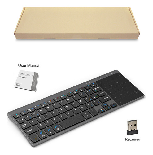 Teclado Inalámbrico Slim Con Touchpad Android Windows Tv Box