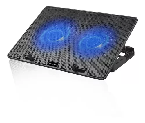 Imagem 1 de 4 de Base Notebook Suporte 15,6 Nbc-50bk C3tech 2 Cooler Led Azul