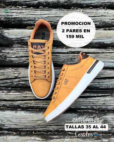 Tenis Caballero Casual Zapatos Hombre Cat002 Cosidos