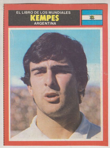 Futbol Argentina Mario Kempes Tarjeta 1974 Coleccionable