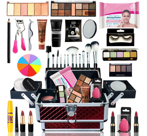 Imagem 1 de 5 de Maleta De Maquiagem Completa Ruby Rose Super Essencial
