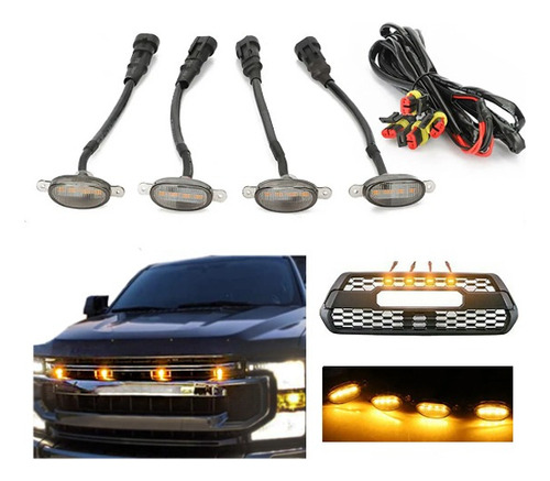 Luces Tipo Led Raptor Para Rejilla Auto, Camioneta