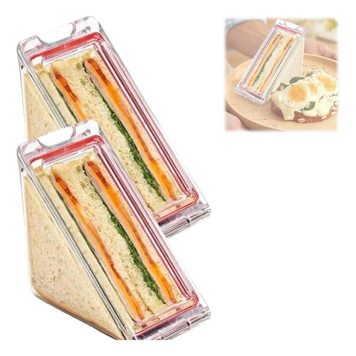 Caja Para Empaquetar Sándwiches Caja Triangular Para 2 Caja