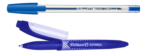 Combo Lapicera Pelikan + Roller Borrable Locorrijo Azul