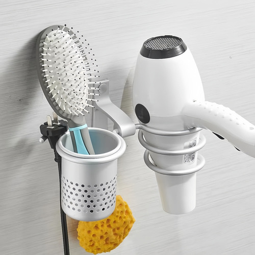 Soporte Multifuncional Para Secador De Pelo En El Baño