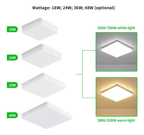 A Lámpara De Techo Led Empotrada 24w Lámpara De Techo