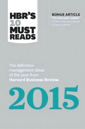 Hbr's 10 Must Reads 2015, De Harvard Business Review. Editorial Harvard Business Review Press, Tapa Dura En Inglés