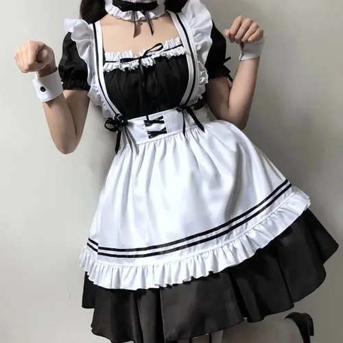 Cosplay Lolita Maid Disfraz Sirvienta Japonesa