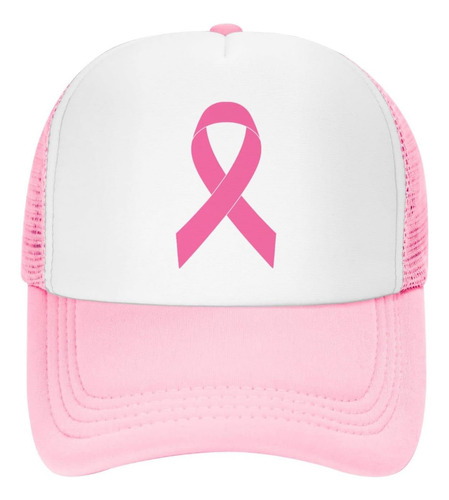 Sombrero De La Enfermedad Del Cáncer De Mama Con Cinta Rosa,