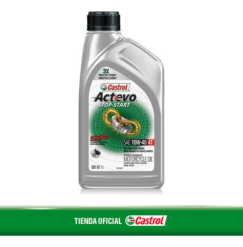 Aceite Castrol Actevo Stop Start 4t 10w40 1 Lt