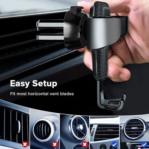 Imagen 5 de 8 de Soporte Celular Premium Gira 360ª Rejilla De Aire De Auto