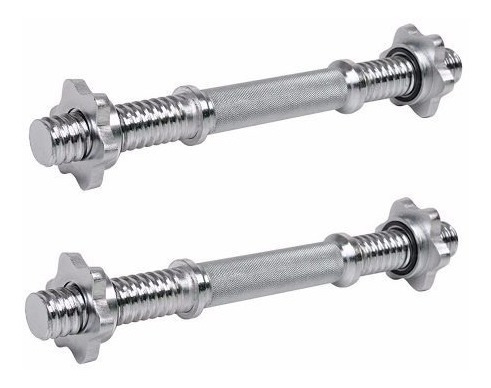 2 Mancuernas + 30 Kg Discos De Fierro + Barra De Potencia +