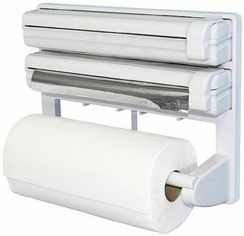 Imagen 3 de 4 de Dispensador Porta Rollo Triple Toalla Nova Cocina Alusa Film