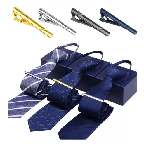 Clips De Corbata Hombre Elegante Para Boda Negocio 4 Piezas