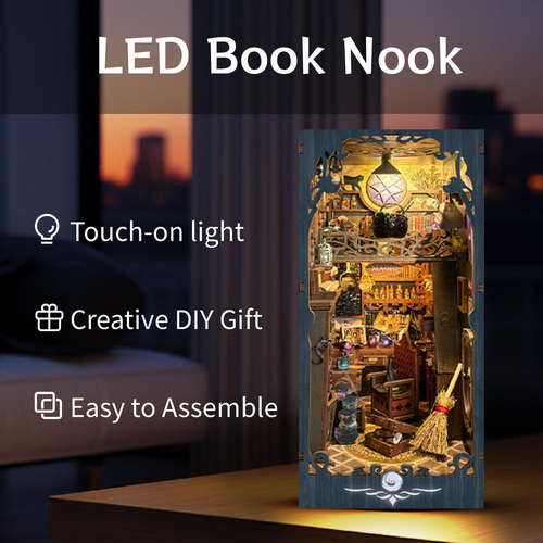 Kit De Rincón De Libro Mágico Para Bricolaje En Miniatura