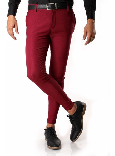 Imagen 3 de 5 de Pantalos De Vestir Chupin De Bengalina Hombre 32303