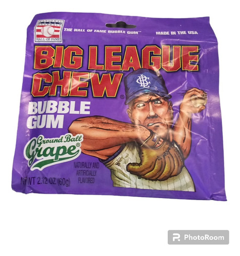 Big League Chew Bubble Gum 2.12 Oz 60 G Ground Ball Grape 